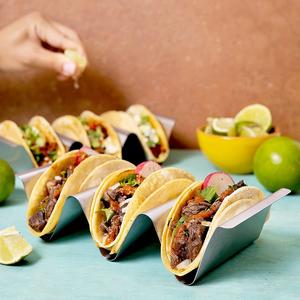 Tacos प्रदर्शन स्टेनलेस स्टील स्ट्रीट Taco धारक स्टैंड रसोई सामान गैजेट्स - Product Image 5