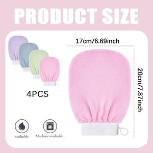 Custom Logo and Package Best Quality Korean <b>Body</b> Exfoliating <b>Scrub</b> Gloves Viscose Exfoliating Mitts for <b>Body</b> - Product Image 2