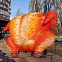 Modèle alimentaire gonflable géant de poulet rôti, dinde rôtie, poulet grillé pour décoration d'événements, points de vente et salons culinaires