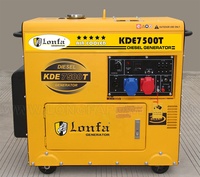Générateur KIPOR KDE 6kw 6 kw 7 Kva 7kva 3 phases Petit générateur diesel ultra silencieux refroidi par eau pour la maison 2 cylindres 4 temps