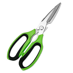 <b>Kitchen</b> Multi Purpose <b>Scissors</b> Stainless Steel Green And Black Straight Head For Home Use - Product Image 3