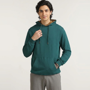 Unique Style Latest Collection Lightweight Men Half Zip Hoodie 100% Cotton Oversized Fit Velour <b>Fabric</b> Winter Reasonable Prices - Product Image 1