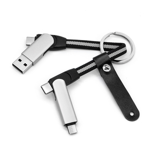 Gadget Usb promotionnel bon marché logo personnalisé <span class=keywords><strong>6</strong></span> en 1 porte-clés court Mini Type c câble de données de charge rapide pour ordinateurs et tous les téléphones - Product Image 2