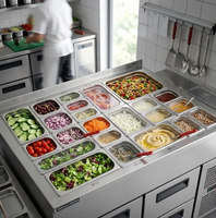 304 Edelstahl GN-Behälter Gastronorm-Behälter mit Deckel in Verschiedenen Größen Dampfgarer-Behälter für Restaurant Buffet Catering Lebensmittelaufbewahrung