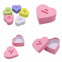 Boîtes imprimées de la série Chocolat Cœur de Luxe, boîte cadeau en papier rose en forme de cœur pour bonbons, boîte en papier personnalisée en forme de cœur