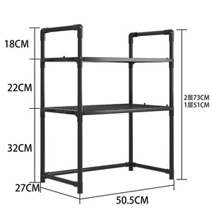 Multi Layer Microwave Oven <b>Rack</b> Freestanding <b>Kitchen</b> Storage Spice <b>Rack</b> Modern Simple Design Countertop Organizer - Product Image 2
