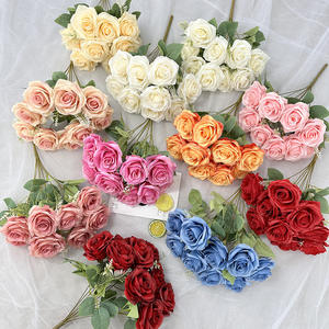 Bouquets de roses simulés avec <span class=keywords><strong>neuf</strong></span> roses de pierres précieuses par bouquet pour la décoration des jeunes mariés - Product Image 4