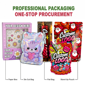 Digital Printing Custom <strong>Cookie</strong> 3.5g Die <strong>Cut</strong> Irregular Shape Childproof Candy Mylar Bags with Display Paper Boxes - Product Image 4
