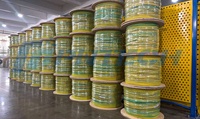Câble de mise à la terre jaune-vert à bornes annulaires, vente directe usine, pour systèmes solaires et autres applications