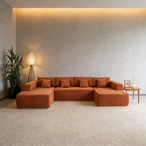 मॉड्यूलर अनुभागीय सोफे सेट लाउंज कुर्सी आधुनिक यू-आकार की नींद क्लाउड कॉर्नर सोफे विला लिविंग रूम ऑफिस अपार्टमेंट के लिए - Product Image 4