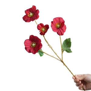 Flor Artificial de Mariposa Greenway, 4 Cabezas, PVC, Blanco, Rojo, Naranja, Arreglo Floral Decorativo, Decoración para Bodas - Product Image 5