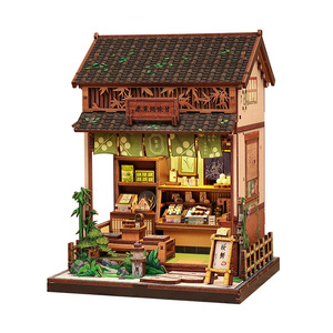 CuteBee Kurihara Sweet Shop Wooden <b>DIY</b> Miniature House Model Building <b>Kit</b> For Adults And Teens - Product Image 1