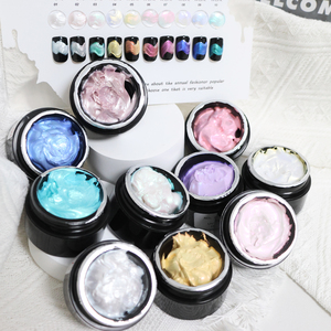 Campioni Gratuiti Gel Aurora con Texture 3D in 10 Colori Gel Perlato Scintillante per Nail Art Gel Solido Anti-Colatura - Product Image 2