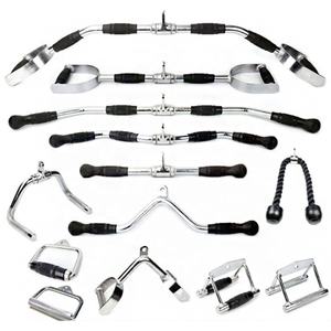 शक्ति बहु उपकरण जिम फिटनेस सामान खेल व्यायाम पकड़ Bicep प्रेस केबल संलग्नक विस्तृत पकड़ अक्षां नीचे खींच बार - Product Image 1