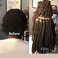 Extensions de dreadlocks afro kinky en cheveux humains, épaisseurs 0,4 cm, 0,6 cm, 0,8 cm, noir naturel, les meilleures extensions de dreadlocks en cheveux humains