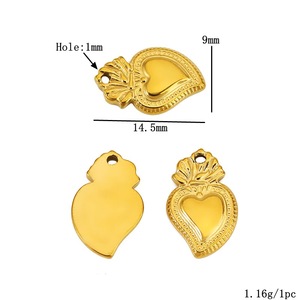 Colgante de acero inoxidable con formas mixtas para hacer collares, dijes de luna, sol, estrellas y casa, venta al por mayor - Product Image 3
