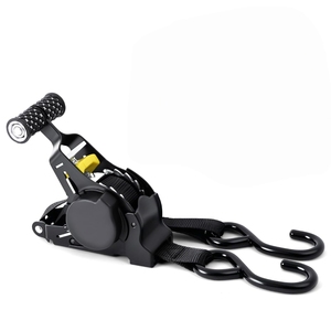 Sangles à cliquet rétractables automatiques ultra-résistantes (polyester, résistance à la rupture de 1500 lb) pour le maintien des VTT/bateaux/motocyclettes - Product Image 1