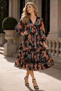 Vestido de Verano con Estampado Floral para Mujer, Estilo Boho Informal para Vacaciones en la Playa, Viajes, Fiestas en el Jardín y Escapadas - Product Image 3