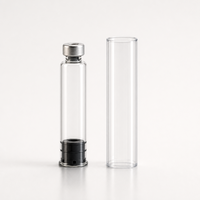 Bouteille en verre de petite capacité en borosilicate, emballage liquide, logo personnalisé, options de couleur, stock disponible