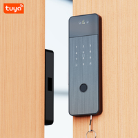 Offre Spéciale : Serrure Intelligente Tuya pour Porte en Verre à Empreinte Digitale avec Contrôle Mobile, Contrôle d'Accès de Bureau, Type Clé, Serrure Intelligente avec Caméra