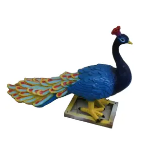 Op Maat Gemaakt Buitenpark Tuindecoratie Pauwbeeld Hars Kunst Sculptuur Pauwvogel