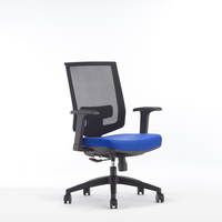 Chaise de bureau ergonomique à dossier mi-haut en PU et tissu maillé, avec roulettes, pour la maison et le bureau – Vente directe usine