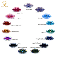 0.5-8 Carats VVS Moissanite Pierre Plaqué Gris Couleur Marquise Coupe Lâche Mossanite Diamant GRA Certificat Pierre Lâche