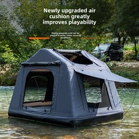 Tente de toit gonflable pour voiture, tente de toit en Oxford 420D résistante aux déchirures, tente à arceaux gonflables imperméable 4 saisons pour SUV tout-terrain