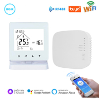 Termostato Inteligente Programable WiFi RF433 con Receptor para Caldera de Gas, Ahorro de Energía, Programación, Control por Aplicación Tuya Life