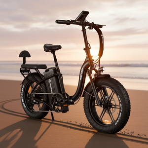 Bicicleta Eléctrica Urbana Híbrida con Marco Plegable y Llantas Gruesas, 32 <span class=keywords><strong>MPH</strong></span> de Largo Alcance, Ideal para Reparto de Comida, Gran Oferta en Europa - Product Image 2