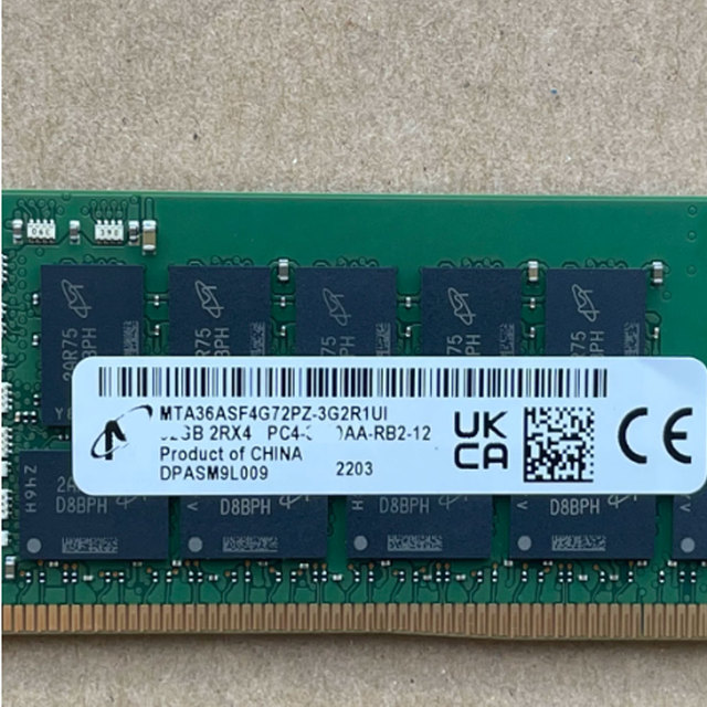 MTA36ASF4G72PZ-2G9E2UI/VI 32G DDR4 2933 ECC REG Server Memory Module