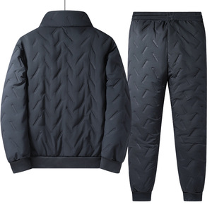 Blouson Bomber en <span class=keywords><strong>Velours</strong></span> d'Agneau Ultrasonique pour Hommes, Hiver Chaud, Doublure en Sherpa, Col Montant, Streetwear, Motif Cœur, Moyen-Âge, Personnes Agées - Product Image 2
