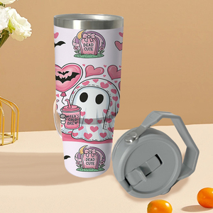 Vaso Térmico de 30oz con Diseño de Murciélago Fantasma, Taza de Viaje de Acero Inoxidable Aislada, Botella de Agua Portátil y Resistente para Amantes del Estilo Gótico - Product Image 5