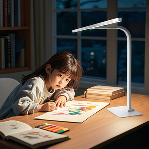 Lámpara de Escritorio <span class=keywords><strong>LED</strong></span> Flexible con Panel Amplio, Cuidado de la Vista, con Regulador de Intensidad Giratorio Independiente, Inteligente, para Estudio u Oficina - Product Image 5