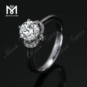 Bague de mariage en diamant, bijou de luxe, conception de coussins 14K 18K, or blanc, momanite, diamant, nouvelle collection 2020
