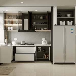 Renovación de Cocina Moderna Santopova: Gabinetes de Color Contrastante y Diseño Inteligente - Product Image 3