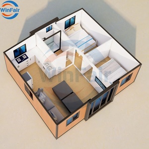 WinFair Marocco Casa Modulare a Basso Costo con 2 Camere da Letto, Casa Prefabbricata in Container con Terrazza, Casa Modulare Prodotta in Cina - Product Image 4