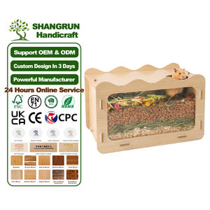 <span class=keywords><strong>บ้าน</strong></span>แฮมสเตอร์ไม้สำหรับแฮมสเตอร์ไซเรน แฮมสเตอร์แคระ เจอร์บิล หนู และเดกูส พร้อมกล่องขุดเจาะ ที่ซ่อนตัวที่มองเห็นได้ และบ้านสำรวจ - Product Image 1