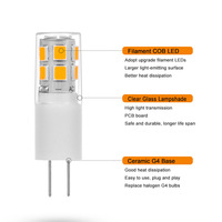 Ampoules LED G4 Dimmables 220V 2W en Céramique 360° 400LM Super Lumineuses Blanc Chaud Économes en Énergie Résidentielles Certifiées CE ROHS