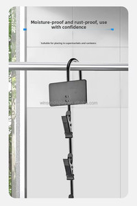 Winsondisplay Retail <b>Display</b> Strips Hanging Merchandise Snacks Metal <b>Display</b> Clips with 12 Spring <b>Hooks</b> Easy Installation - Product Image 5