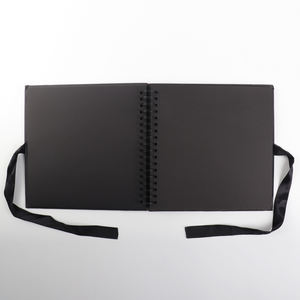 Album fotografico nero all'ingrosso libro con rilegatura a spirale Album con copertina rigida Scrapbook per foto - Product Image 3