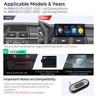 XTRONS 12,3 "Pantalla de coche Android 13 Octa Core Carplay Android Auto 4G LTE Navegación GPS para BMW X5 E70 X6 E71 2007-2010