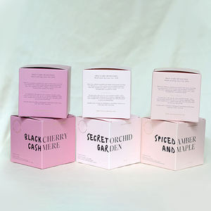 Eco-friendly Custom Luxury Cardboard Rigid Candle Gift Packaging <b>Box</b> Gold Foil Embossing Vanishing Matt Lamination Recycled - Product Image 2