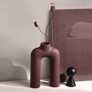 <span class=keywords><strong>Vase</strong></span> <span class=keywords><strong>en</strong></span> céramique et <span class=keywords><strong>porcelaine</strong></span> fait main Tonfo, nouveau design moderne, écologique, base antidérapante, cuite à haute température, <span class=keywords><strong>en</strong></span> forme de tube - Product Image 3