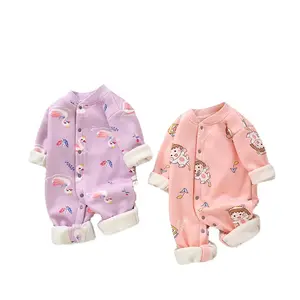 चित्रांकनी शिशुओं Suppliers-2022 बच्चे के साथ ऊन और मोटी शरद ऋतु और सर्दियों के बच्चे harpy से क्रॉल सूट नवजात शिशु गर्म कपड़े चीन थोक