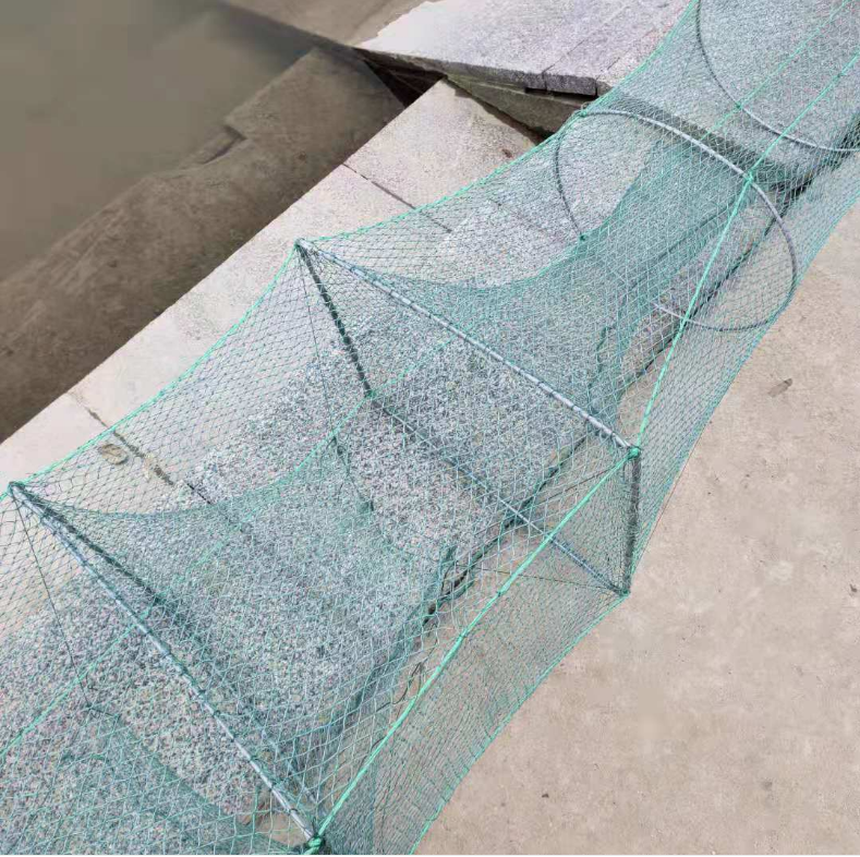 Rete Trappola Pieghevole Per Granchi E Gamberetti – 6 Fori, Nylon Resistente, 40x20 Cm