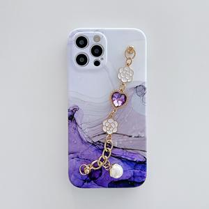 Coque de téléphone <span class=keywords><strong>portable</strong></span> <span class=keywords><strong>pour</strong></span> iPhone 12, Pro Max, 13, antichoc, <span class=keywords><strong>bijou</strong></span>, cœur, chaîne, effet marbre, design, tendance - Product Image 6