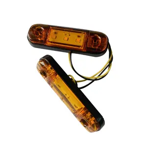 Kamyonlar için 12-24v Amber Led yan sinyal lambası 3.5 inç kırmızı beyaz yan gümrükleme römork ışıkları KD010