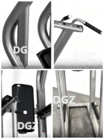 Machine professionnelle à charge par disques pour dips, tractions, soulevés de jambe, exercices pectoraux et bras, en acier robuste, pour entraînement de force sécurisé