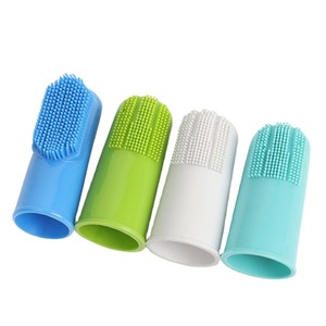 <span class=keywords><strong>Cepillo</strong></span> para quitar manchas de los dientes, cerdas de silicona para gatos y perros pequeños, fácil de llevar - Product Image 1
